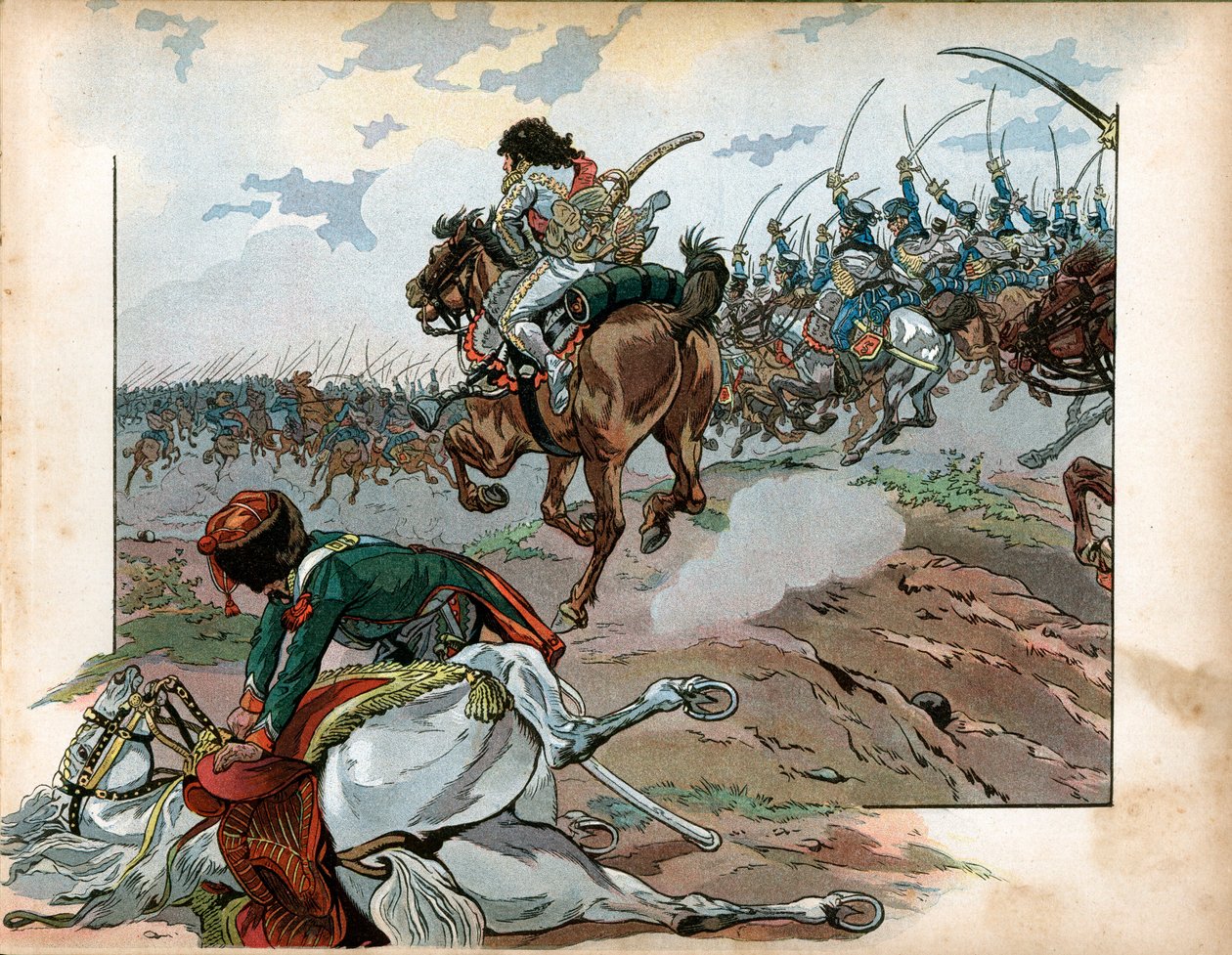 Joachim Murat chargeant avec ses hommes à la bataille de Heilsberg le 10 juin - pseudonym for Onfray de Breville Jacques Job