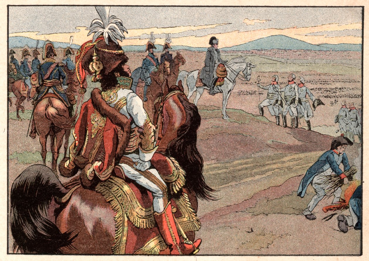 Napoléon Ier Bonaparte (1769-1821) avec Joachim Murat (1767-1815) lors de la reddition d