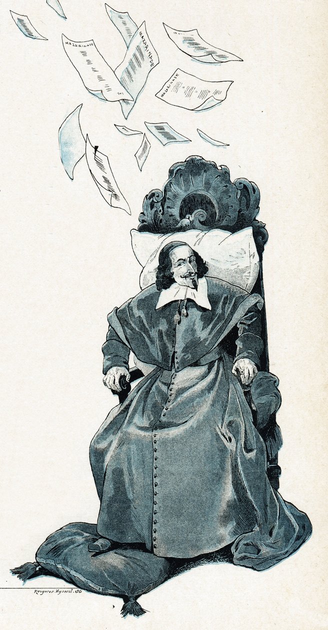 Portrait du Cardinal Jules Mazarin (Giulio Raimondo Mazzarino ou Mazarino) - pseudonym for Onfray de Breville Jacques Job