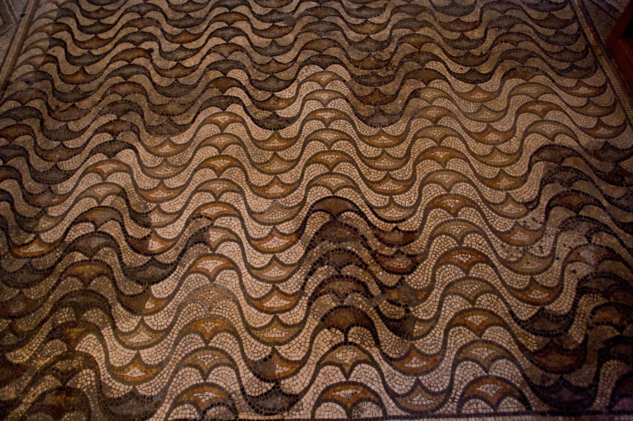 Détail de décoration de sol (mosaïque) - School Italian
