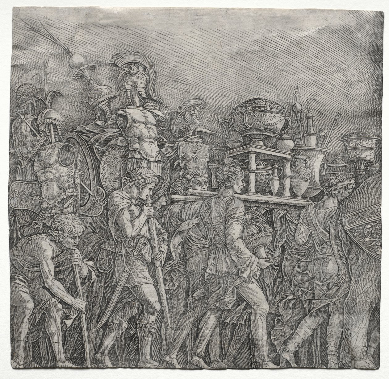 Les Triomphes de César : Les Porteurs de Corselet - school of Andrea Mantegna