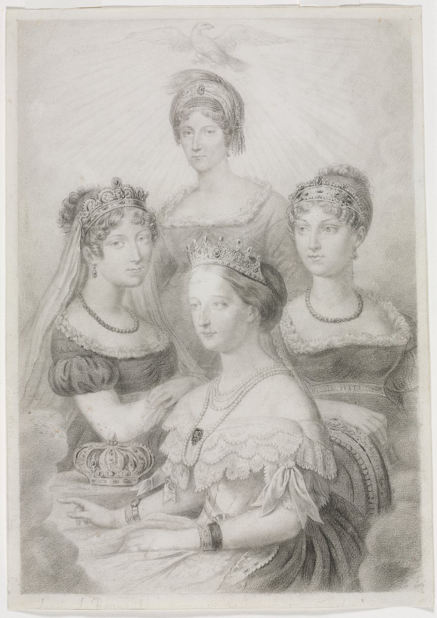Femmes Bonaparte - studio of A. W. A. Plâté Studio (Ceylonese)