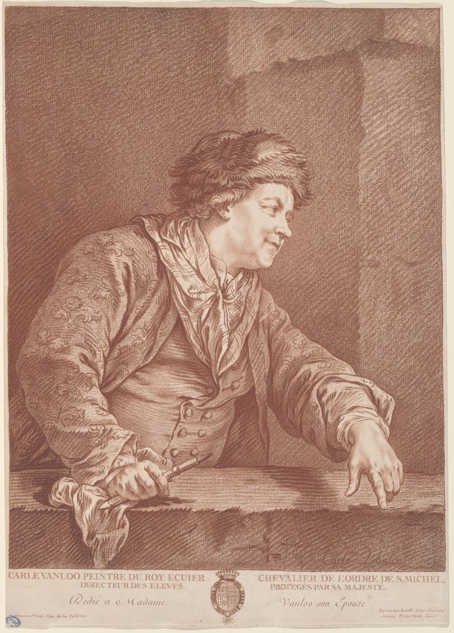 Carle Van Loo - the Elder Gilles Demarteau after Carle Van Loo