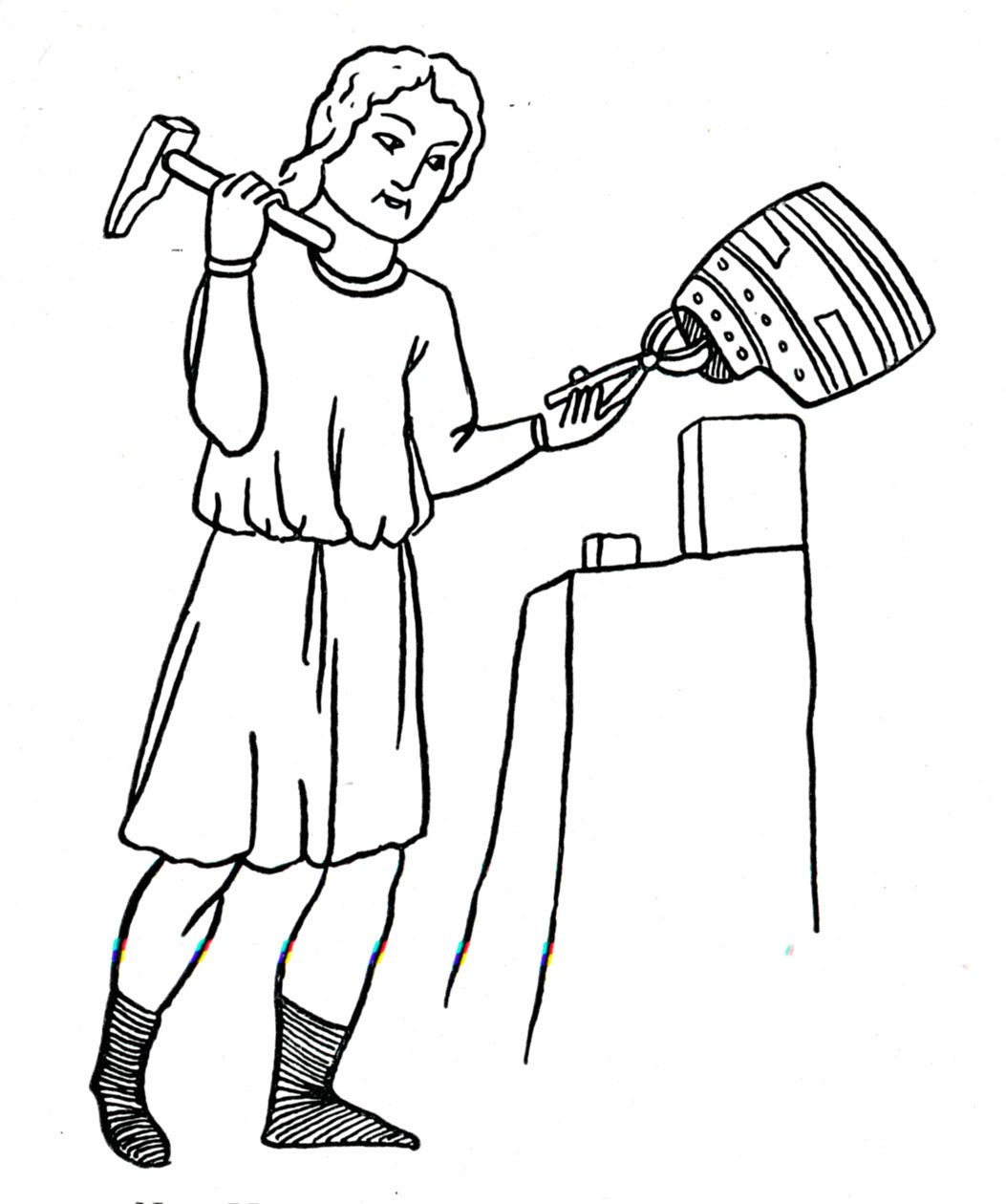 Forgeron allemand au travail - the Elder Hans Burgkmair