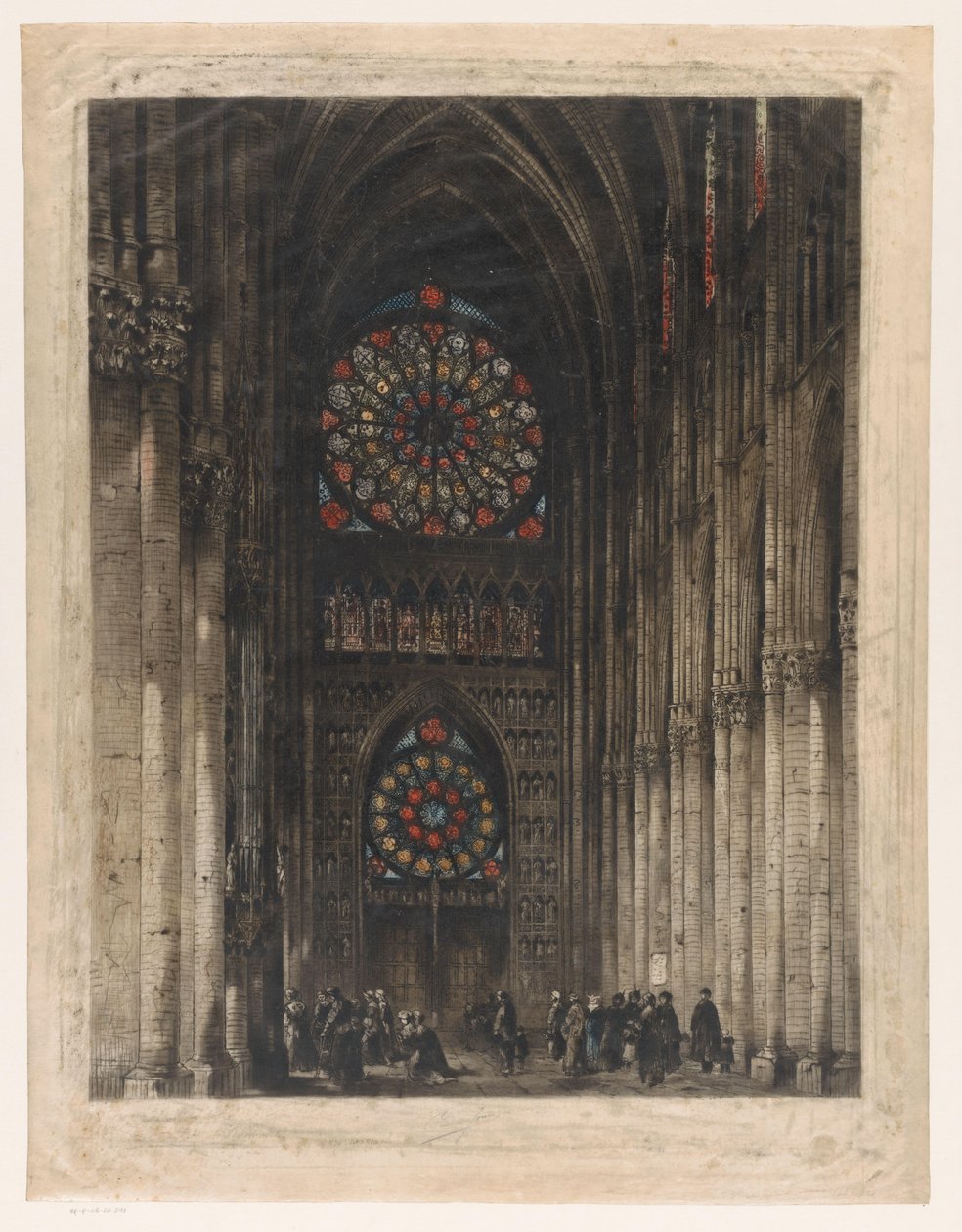 Vue sur les rosaces de la cathédrale de Reims - unknown (signed by artist)
