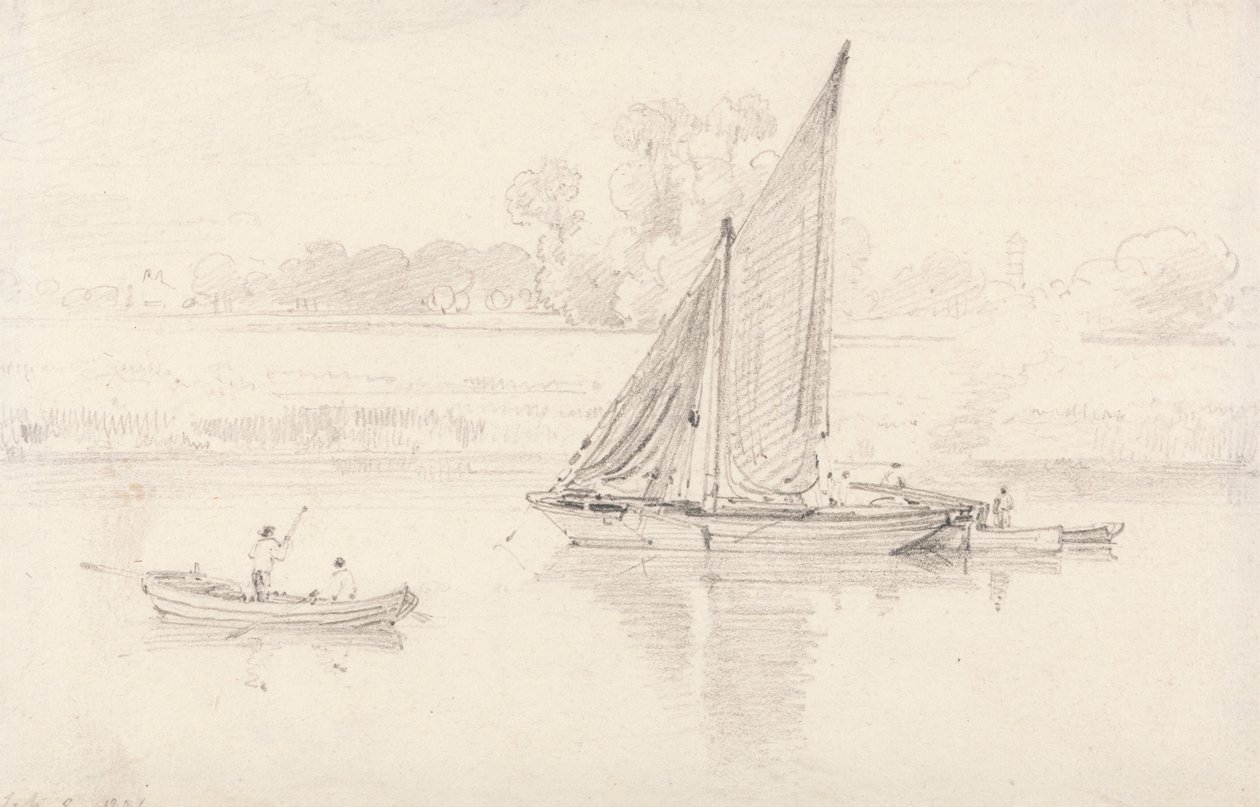 La Tamise à Kew, 9 février 1806 - unknown artist
formerly John Constable