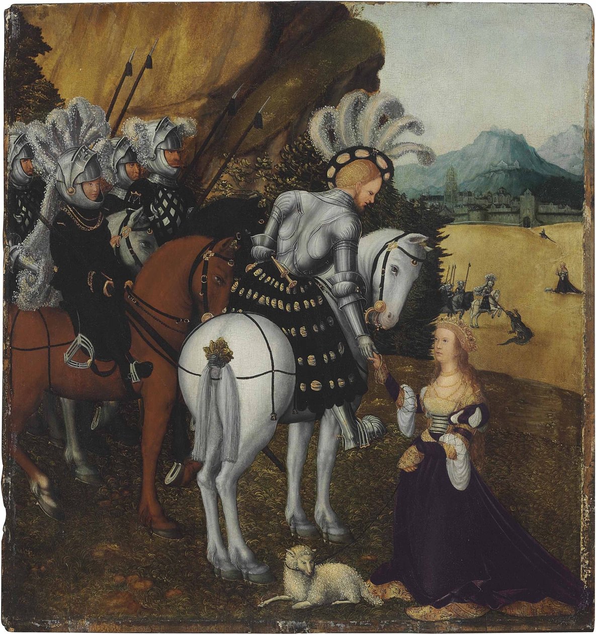 Empereur Maximilien I en Saint Georges - workshop of Lucas Cranach the Elder