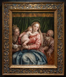 Madone et enfant Jésus entre Sainte Catherine d