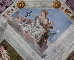 Paolo Caliari dit Véronèse, fresque, Villa Barbaro, Maser, Italie