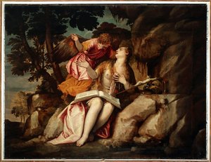 Représentation de Marie-Madeleine avec un ange - Veronese