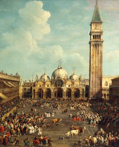 Corrida ou chasse au taureau sur la Piazza San Marco - Canaletto