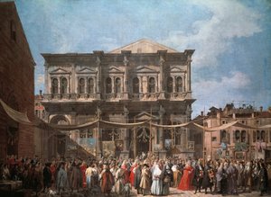 La Fête de San Rocco, Venise, par Giovanni Antonio Canal dit Canaletto