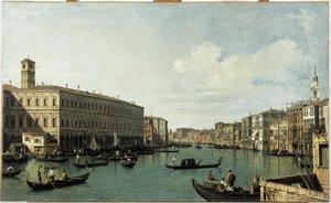 Le Grand Canal, vu du pont du Rialto - (1697 1768) Canaletto