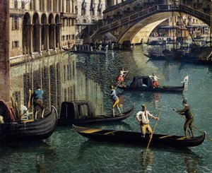 Le Pont du Rialto à Venise (détail)