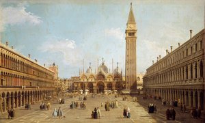 Vue de la place Saint-Marc à Venise. Peinture d
