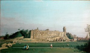 Vue du château de Warwick. Peinture de Canaletto (vers 1751)