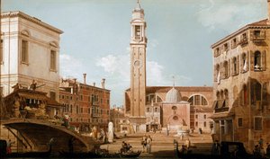Vue du campo dei santi apostoli à Venise - Canaletto