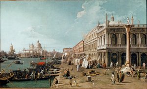 Vue du Molo, de la Biblioteca Marciana et de la Colonne de Saint Théodore, Venise - Canaletto