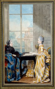 Portrait de Madame du Moutier et Mademoiselle La Ville, épouse de Monsieur Clermont d