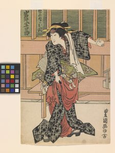 Iwai Hanshiro dans le rôle de la sœur de Nuregami Chūkichi, Oseki - (1777 1835) Toyokuni II