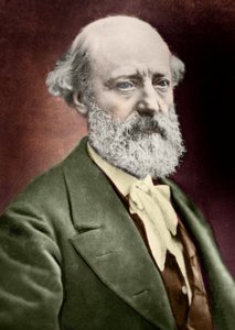 Portrait of the architect Eugene Viollet le Duc (Viollet-le-Duc) (1814-1879). c.1879 (engraving) - (1820 1910) (after) Nadar