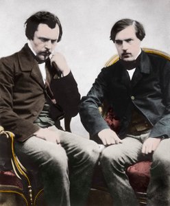 Les frères Edmond (1822-1896) et Jules (1830-1870) de Goncourt, écrivains français, par Nadar - Nadar