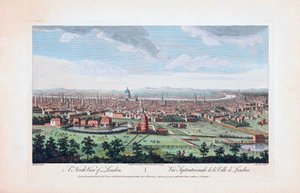 Vue nord de Londres au XVIIIe siècle - (after) Canaleti