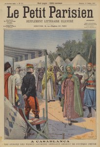 Otages des Tribus Marocaines Soumises Défilant devant le Général Drude à Casablanca - (after) Carrey
