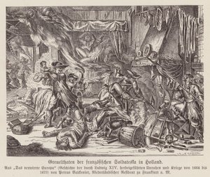 Atrocités commises par les troupes françaises en Hollande pendant la guerre franco-néerlandaise - (after) Dutch School