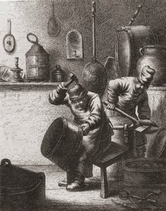 Les chaudronniers au travail au XVIIe siècle - (after) Dutch School