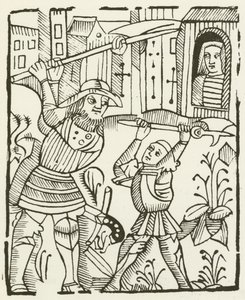 Guy de Warwick (gravure) - (after) English School