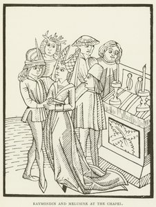 Raymondin et Mélusine à la chapelle - (after) English School