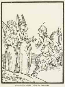 Raymondin prend congé de Mélusine (gravure)