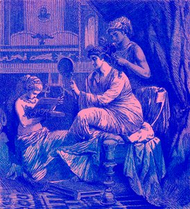 Dame romaine à sa toilette, illustration de 