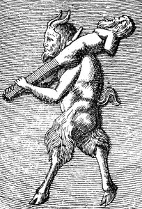 Satyre portant un hermès (détail)