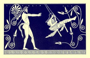 Silen balançant une jeune fille, illustration de 