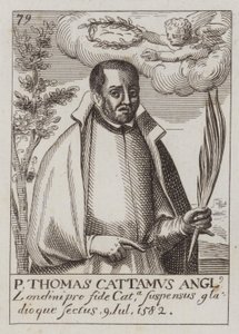 Thomas Cottam, prêtre catholique anglais et martyr (gravure)