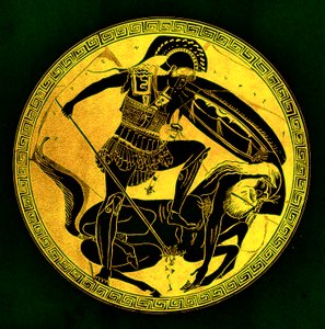 Guerrier et centaure, illustration de 