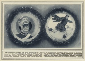 Cibles-caricatures conçues pour la pratique de tir ennemi, signes de la haine extraordinaire contre l