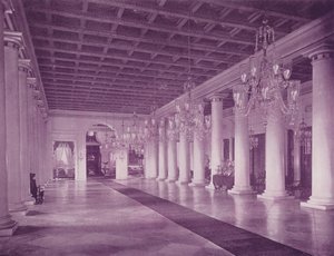 Salle de marbre, Maison du Gouvernement, Calcutta (photo n/b) - (after) English photographer