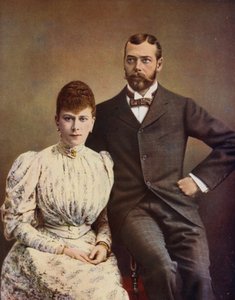 Le Roi et la Reine peu après leur mariage (photo couleur) - (after) English photographer