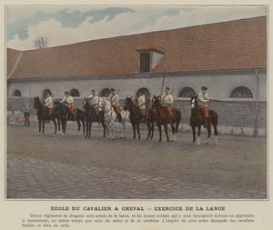 École du Cavalier à Cheval, Exercice de la Lance - (after) French Photographer