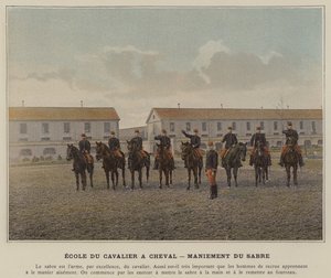 École du Cavalier à Cheval, Maniement du Sabre - (after) French Photographer
