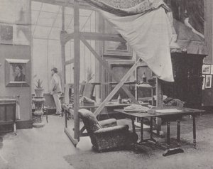 Le peintre français Paul-Albert Besnard dans son atelier - (after) French Photographer
