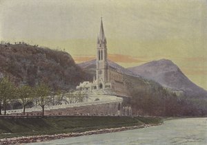 Lourdes, La Basilique - (after) French Photographer