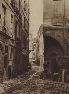 Rue des Marmousets en 1864, prise de la rue Saint-Landry, était à l