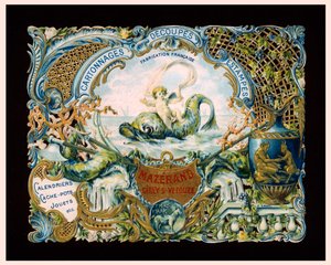 Carte publicitaire pour les imprimeurs Mazerand, Cirey-sur-Vezouze, France - (after) French School