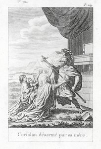 Coriolan désarmé par sa mère - (after) French School