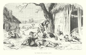Famine en Europe - (after) French School