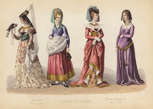 Mode en France : Charles VI 1395 à 1422 ; Charles VII et Louis XI 1422 à 1483 - (after) French School